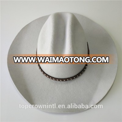 Wholesale High Quality Custom White Color Wool Cowboy Hat CH99