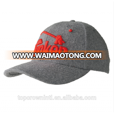 Good Quality Logo Stitching Winter Wool Lady Golf Cap WC33