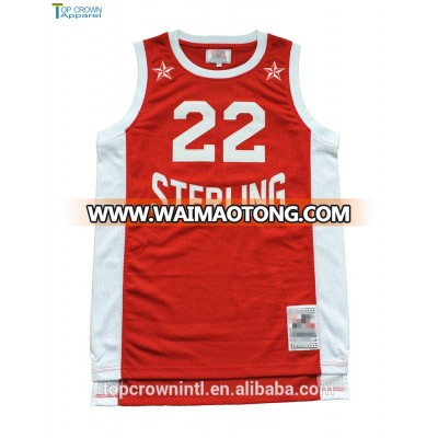 BK72 Polyester Mesh Custom Wholesale Embroidery Tackle Twill Basketball Jersey