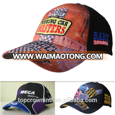 B76 Good Quality Custom Baseball Style Auto Racing Cap