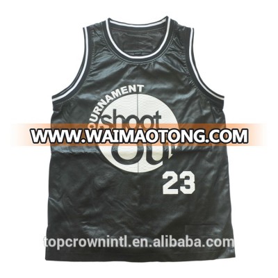 Custom Winter Jersey Leather Snake Skin Basketball Jersey LS23