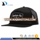 High quality 100% cotton front mesh panels plastic buckle embossed black colour custom men mesh trucker cap